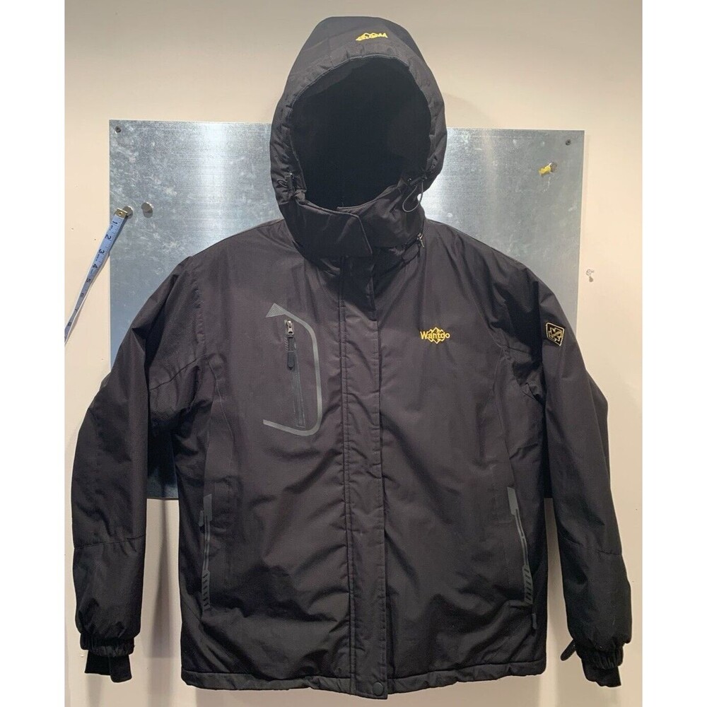Wantdo Women’s Mountain Windproof Rain Waterproof Ski Jacket Black Sz XL EUC